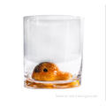 personalized round glass water drinking glasses set